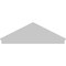 Ekena Millwork Peaked Cap 4 Spoke Architectural PVC Combination Pediment, 74"W x 25-3/8"H x 2-3/4"P (Pitch 6/12) PEDPC074X255PKC04 - alternate 3